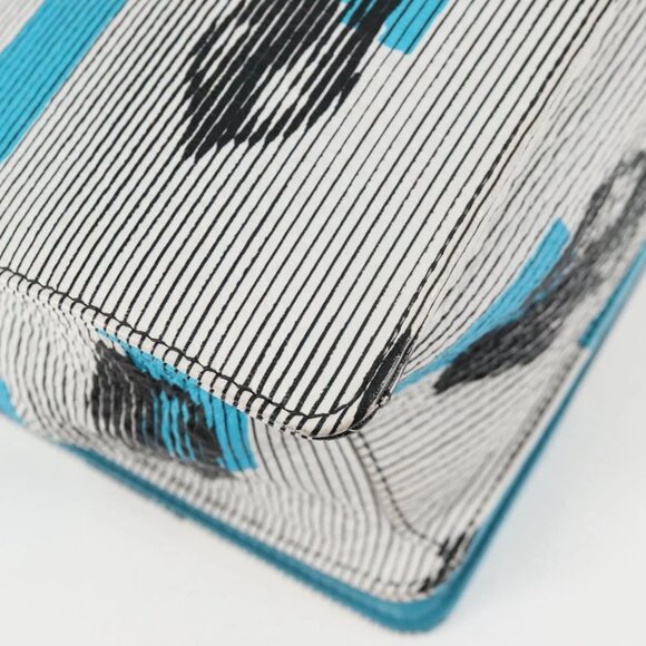 PRADA Chain Shoulder Bag Leather Blue Silver Auth KD283M - Picture 3 of 16